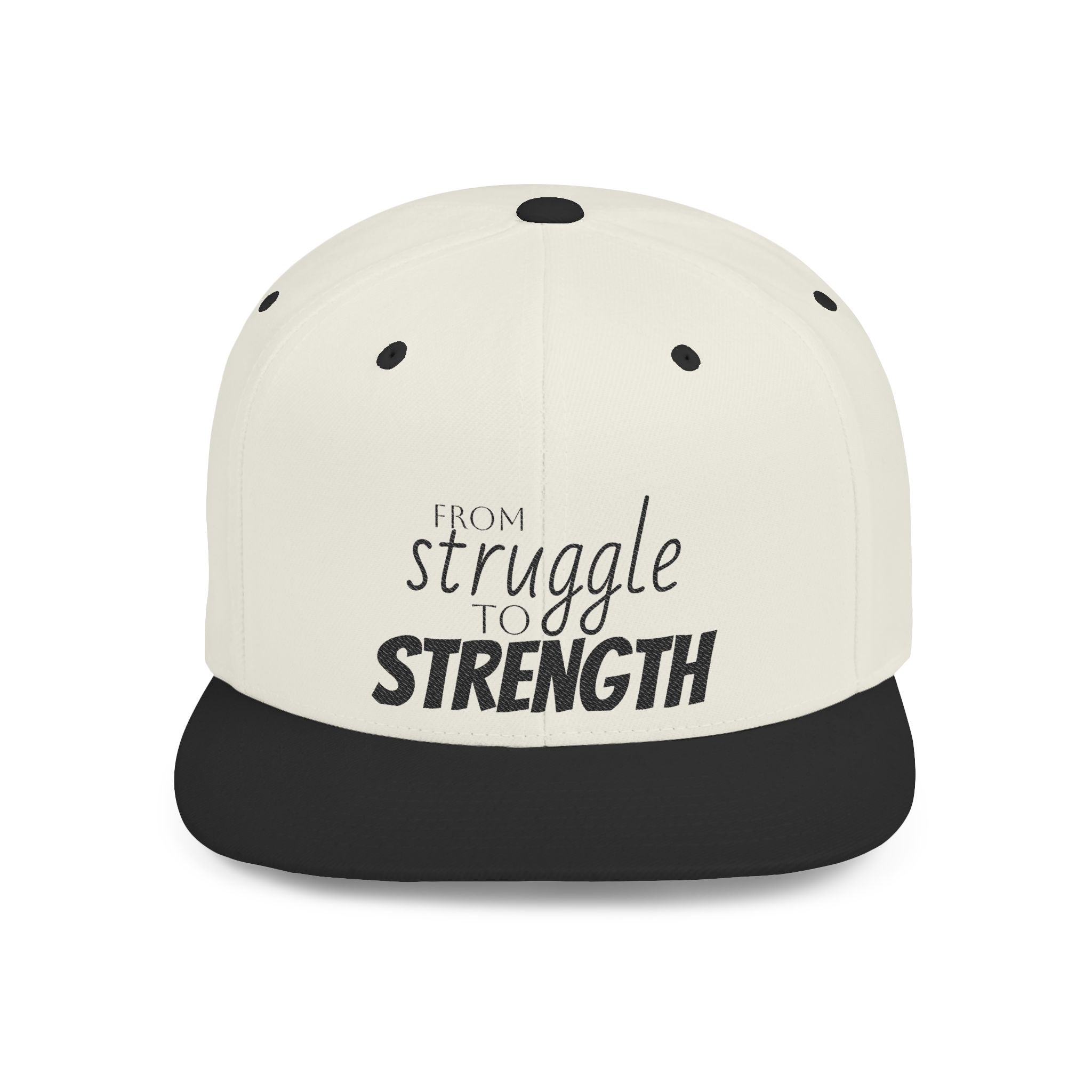 Empowering Snapback Hat, From Struggle to Strength Cap, Motivational Gift, Casual Wear, Inspirational Fashion, Unique Personal Reminder