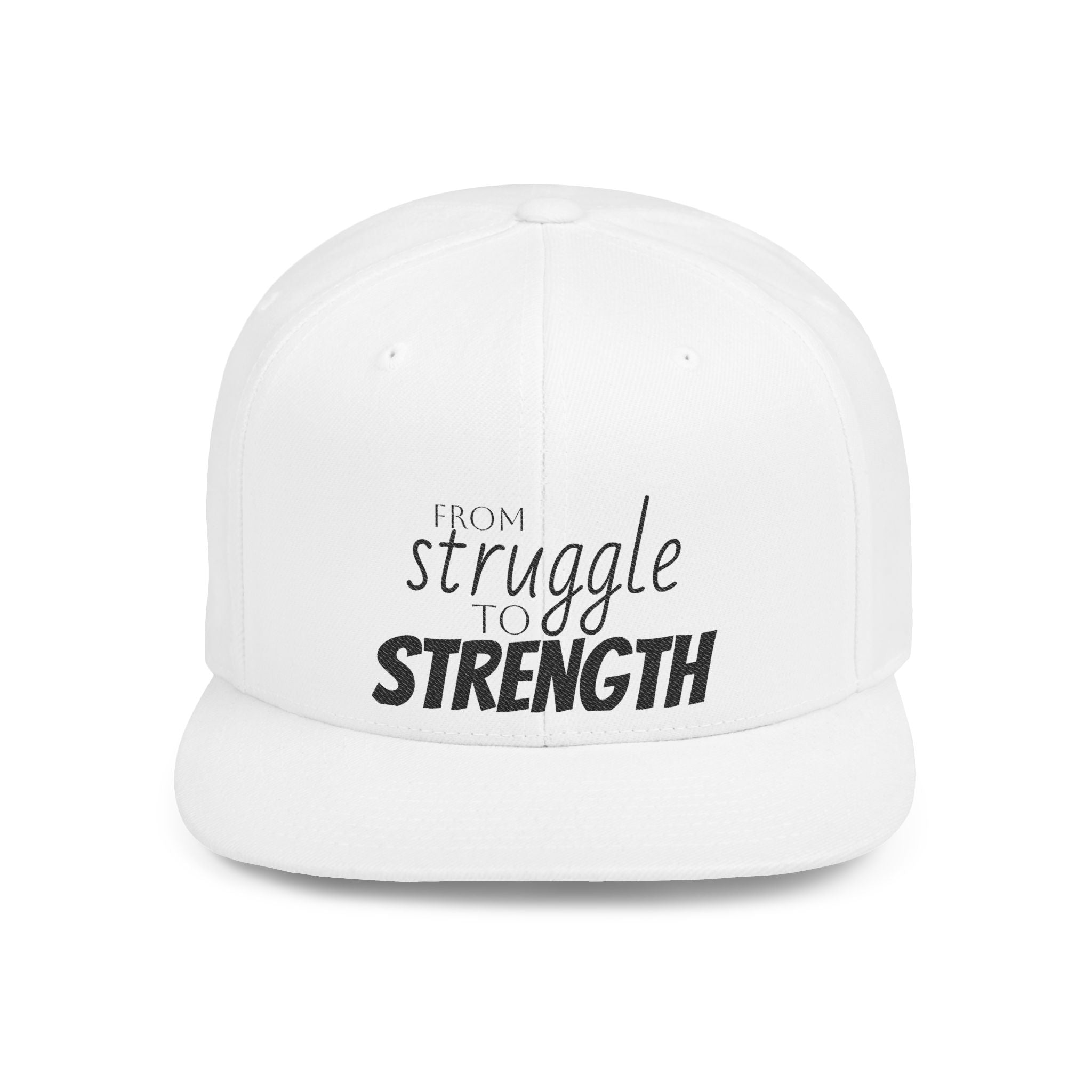 Empowering Snapback Hat, From Struggle to Strength Cap, Motivational Gift, Casual Wear, Inspirational Fashion, Unique Personal Reminder