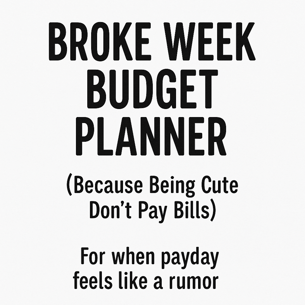 Broke Week Budget Planner PDF